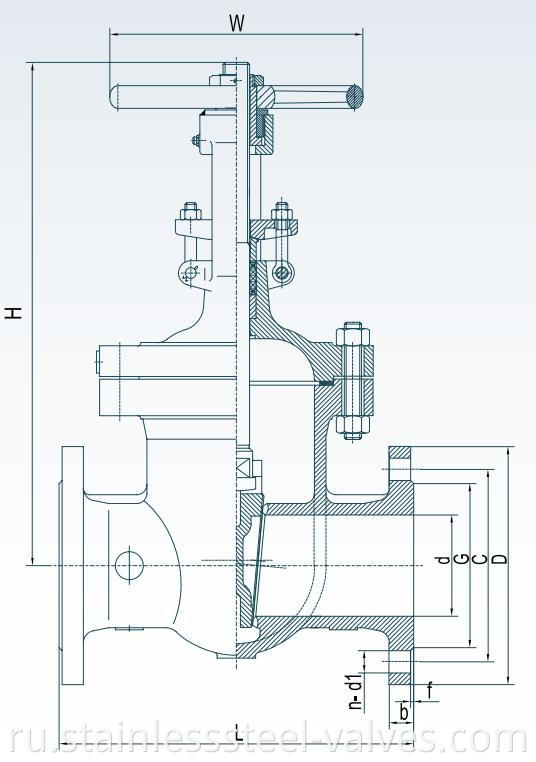 DIN flange gate valve